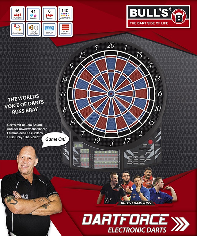 DartForce - electronic dartboard with voice from the official PDC